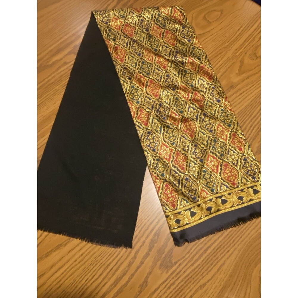 Vintage Talbots Silk scarf with Wool Backing Made in Japan 59" long
